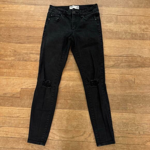 Garage black distressed skinny jeans pants juniors size 3 b23 - Picture 1 of 6